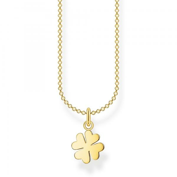 Thomas Sabo Aranyozott ezüst nyaklánc lóhere medállal KE2037-413-39-L45v
