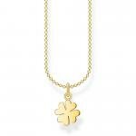 Thomas Sabo Aranyozott ezüst nyaklánc lóhere medállal KE2037-413-39-L45v