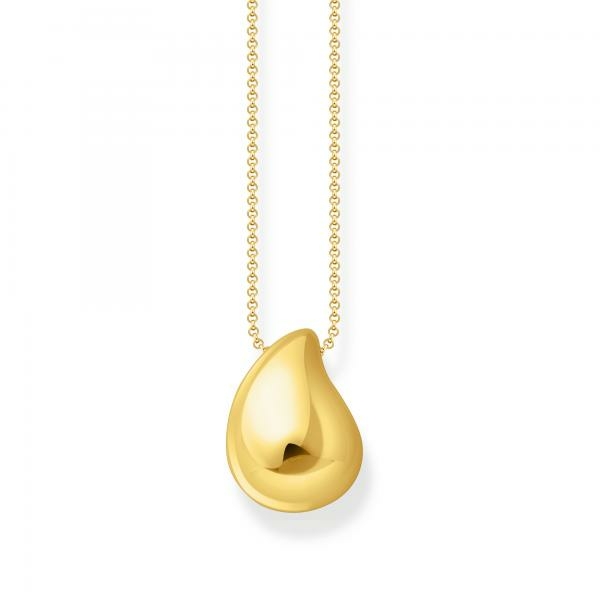 Thomas Sabo Aranyozott ezüst nyaklánc organikus csepp medállal KE2281-413-39-L50V