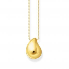 Thomas Sabo Aranyozott ezüst nyaklánc organikus csepp medállal KE2281-413-39-L50V
