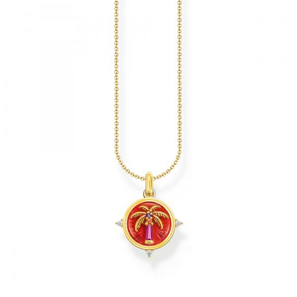 Thomas Sabo Aranyozott ezüst nyaklánc pálmafával KE2204-471-7-L45v