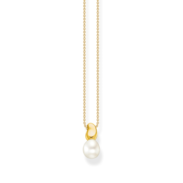 Thomas Sabo Aranyozott ezüst nyaklánc tenyésztett gyönggyel KE2318-430-14-L45v