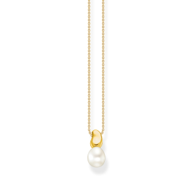 Thomas Sabo Aranyozott ezüst nyaklánc tenyésztett gyönggyel KE2318-430-14-L45v