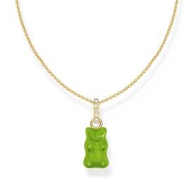 Thomas Sabo Aranyozott ezüst nyaklánc zöld Haribo gumi macival KE2209-414-6-L45V