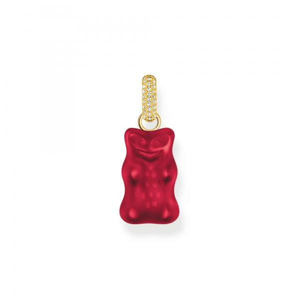 Thomas Sabo Aranyozott ezüst piros Haribo gumi maci medál PE967-414-10
