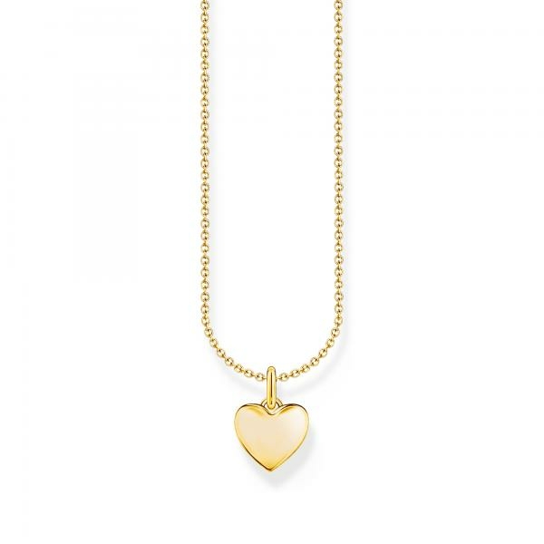 Thomas Sabo Aranyozott ezüst szív medál nyakláncon KE2234-413-39-L45v