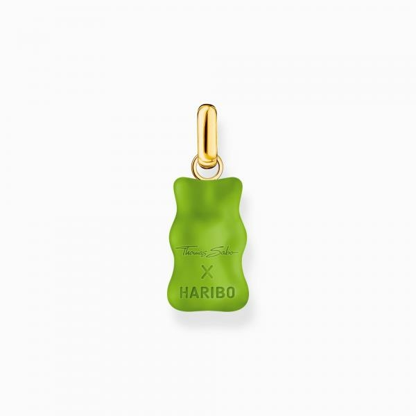 Thomas Sabo Aranyozott ezüst zöld Haribo gumi maci medál PE967-414-6