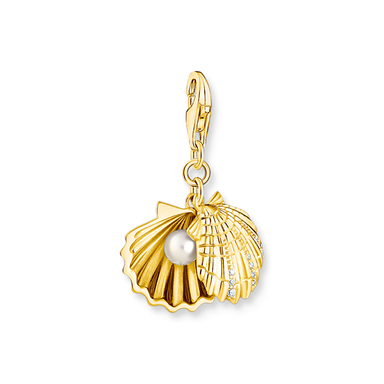 Thomas Sabo Aranyozott shell kagyló ezüst charm 1893-445-14