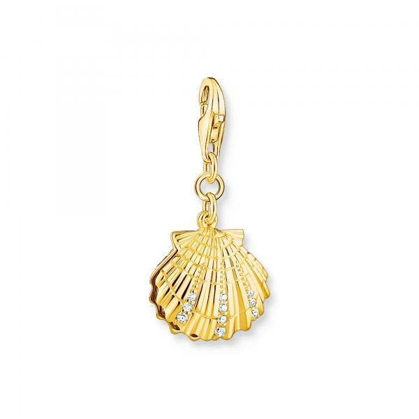 Thomas Sabo Aranyozott shell kagyló ezüst charm 1893-445-14