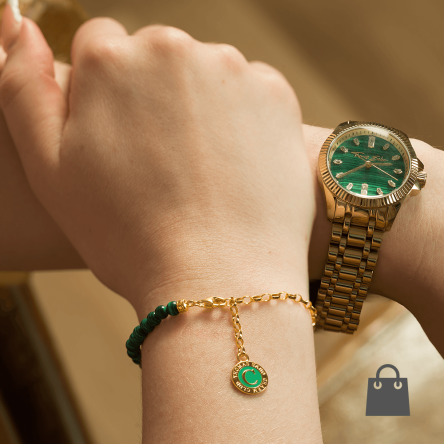 Thomas Sabo aranyszínű óra és karkötő szett