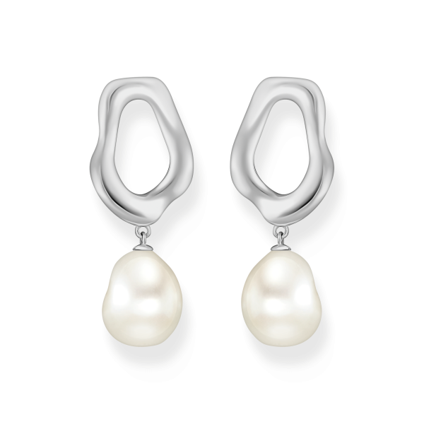 Thomas Sabo Aszimmetrikus bedugós ezüst fülbevaló tenyésztett gyönggyel H2322-082-14