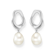 Thomas Sabo Aszimmetrikus bedugós ezüst fülbevaló tenyésztett gyönggyel H2322-082-14