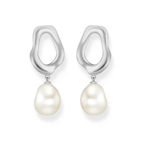 Thomas Sabo Aszimmetrikus bedugós ezüst fülbevaló tenyésztett gyönggyel H2322-082-14