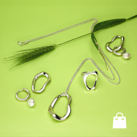 Thomas Sabo Aszimmetrikus gyöngyös ezüst szett - szett