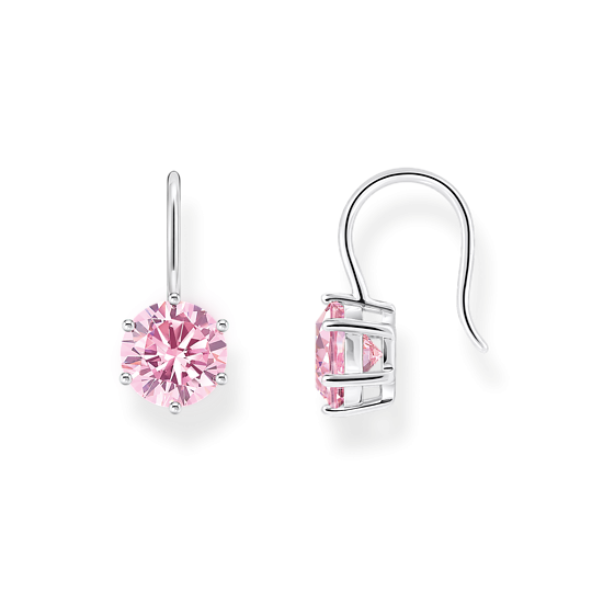 Thomas Sabo Beakasztós ezüst fülbevaló rózsaszín cirkóniával H2287-051-9