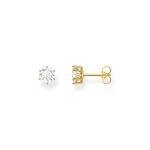 Thomas Sabo Bedugós aranyozott ezüst fülbevaló áttetsző brill csiszolású cirkóniával H2301-414-14