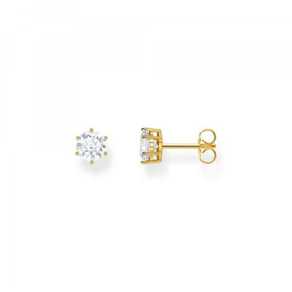 Thomas Sabo Bedugós aranyozott ezüst fülbevaló áttetsző brill csiszolású cirkóniával H2301-414-14