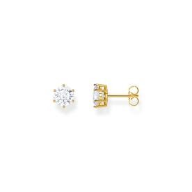 Thomas Sabo Bedugós aranyozott ezüst fülbevaló áttetsző cirkóniával H2300-414-14