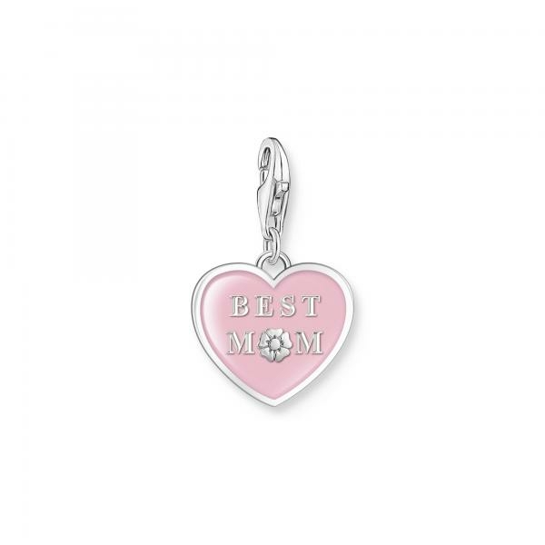 Thomas Sabo Best Mom rózsaszín tűzzománc ezüst charm 2021-007-9