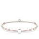 Thomas Sabo Bézs textil karkötő ezüst karikával LS068-173-19-L20