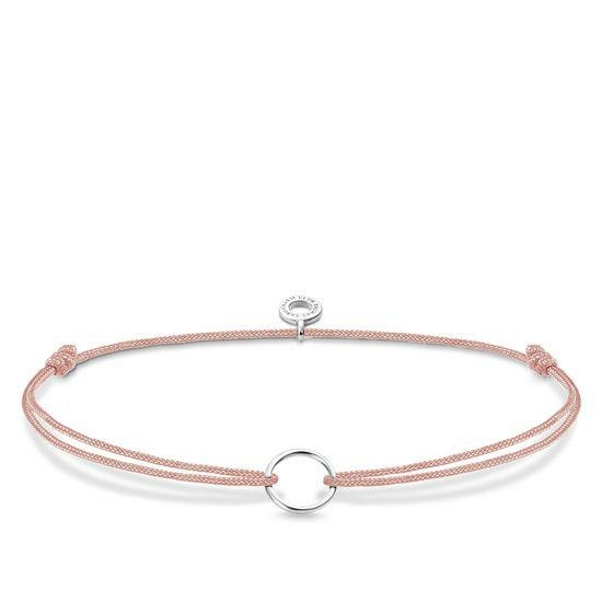 Thomas Sabo Bézs textil karkötő ezüst karikával LS068-173-19-L20