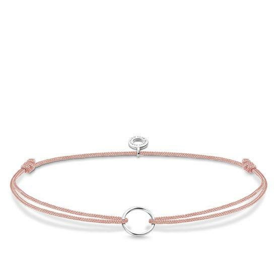 Thomas Sabo Bézs textil karkötő ezüst karikával LS068-173-19-L20