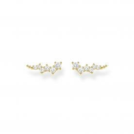 Thomas Sabo Bogyós beakasztós aranyozott ezüst fülbevaló cirkónia kövekkel H2157-414-14