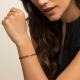 Thomas Sabo Bordó textil karkötő rozé szívvel LS040-898-10-L20