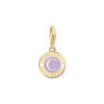 Thomas Sabo Charmista Coin aranyozott ezüst charm lila tűzzománccal 2105-427-13