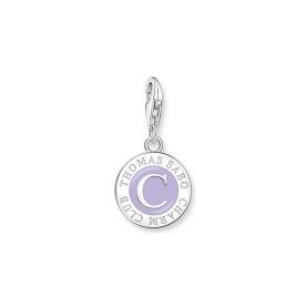 Thomas Sabo Charmista Coin ezüst charm lila tűzzománccal 2104-007-13