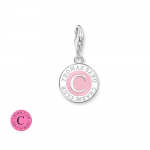 Thomas Sabo Charmista Coin ezüst charm rózsaszín tűzzománccal 2096-007-9
