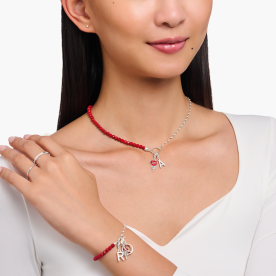 Thomas Sabo Charmista coin ezüst nyaklánc szintetikus korallal KE2190-007-10-L45V