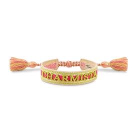 Thomas Sabo Charmista rózsaszín zöld és narancs textil karkötő ACC0049-302-7-L24v