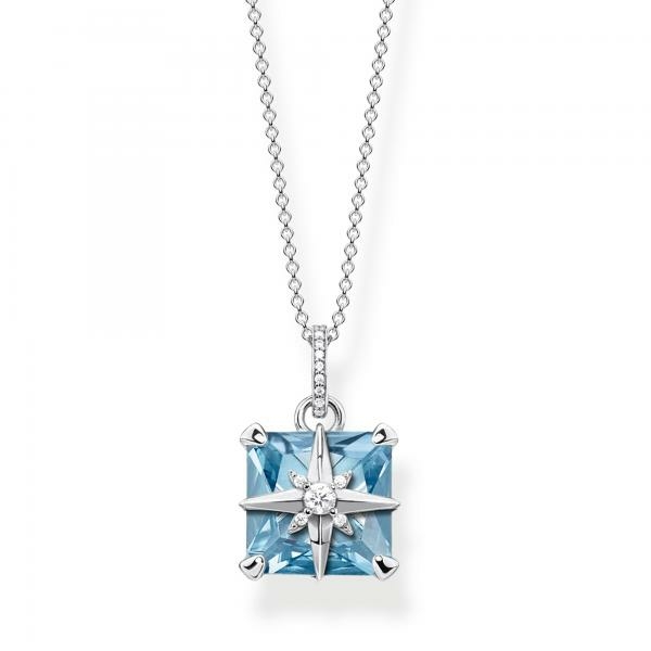 Thomas Sabo Csillag ezüst nyaklánc kék kristállyal KE1953-644-31-L45v