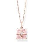 Thomas Sabo Csillag rozé nyaklánc rózsakvarccal KE1953-417-9-L45