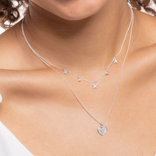 Thomas Sabo Csillagok és kövek ezüst nyaklánc KE2075-051-14-L45v
