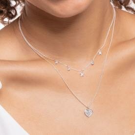 Thomas Sabo Csillagok és kövek ezüst nyaklánc KE2075-051-14-L45v