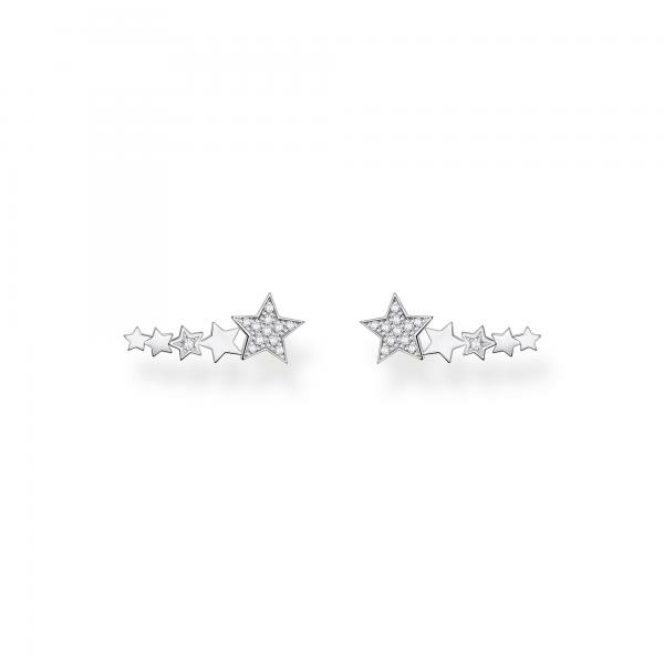 Thomas Sabo Csillagos beakasztós ezüst fülbevaló cirkóniával H2159-051-14