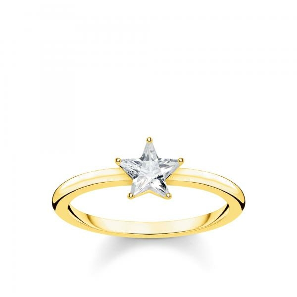 Thomas Sabo Csillogó csillag arany gyűrű 