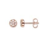 Thomas Sabo Csillogó körök 18K rosé arannyal bevont ezüst fülbevaló cirkóniával H1848-416-14