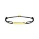 Thomas Sabo Csomózott fekete textil karkötő aranyozott lappal LS115-848-11-L22v