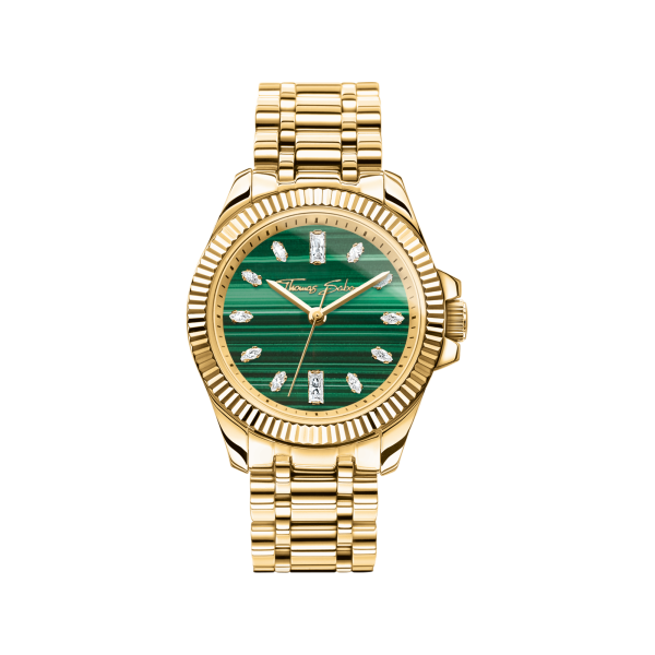 Thomas Sabo Divine Jewellery arany színű női óra malachit számlappal WA0436-291-211