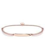 Thomas Sabo Drap textil karkötő gravírozható rozé lappal LS027-597-19-L20v