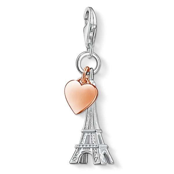 Thomas Sabo Eiffel torony ezüst medál 18k rosé arannyal bevont szí­vvel 0904-415-12