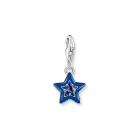 Thomas Sabo Ezüst csillag charm kék tűzzománccal és cirkóniával 2043-496-7