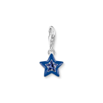 Thomas Sabo Ezüst csillag charm kék tűzzománccal és cirkóniával 2043-496-7