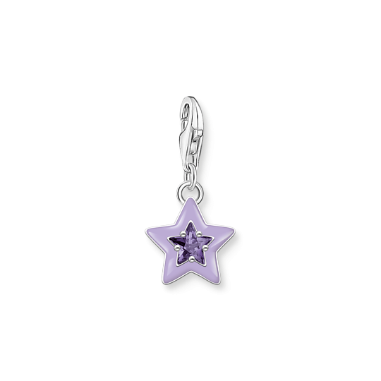 Thomas Sabo Ezüst csillag charm lila tűzzománccal és cirkóniával 2039-041-13