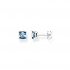 Thomas Sabo Ezüst fülbevaló szögletes világoskék kővel H2174-009-1