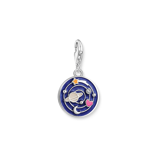 Thomas Sabo Ezüst galaxis charm kék tűzzománccal 2042-691-7