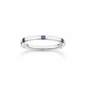 Thomas Sabo Ezüst karika gyűrű kék kövekkel 
